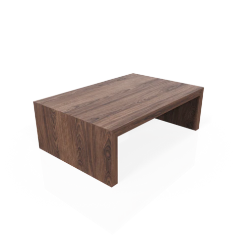 Coffee Table / Minimalist Low Profile Coffee Table / Walnut Finish / Contemporary Living Room